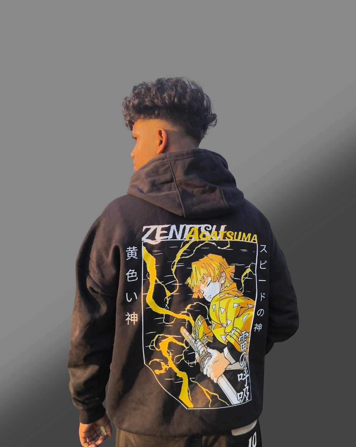 ZENITSU Anime Hoodie | DTG Print | 100% Cotton | Dual Sleeve Design