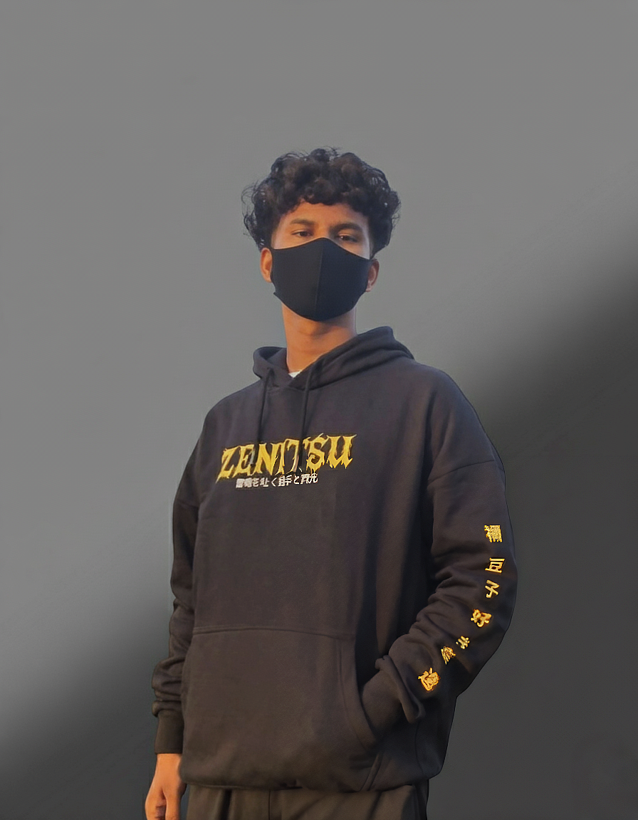 ZENITSU Anime Hoodie | DTG Print | 100% Cotton | Dual Sleeve Design